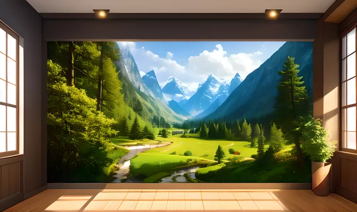 High quality, highly detailed CG unity 8k wallpaper beautiful landscape oil painting --v 6