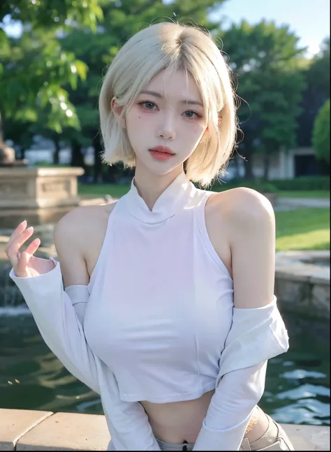 Beautiful woman with perfect figure:1.4，Ultra-high resolution，Seductive laughter，wear glasses，White背景，（lifelike：1.4），Layered Hairstyle，White皮肤，Super short pleated skirt，whole body，Very delicate face and skin texture，Double eyelids，Skin Whitening，Long hair，...