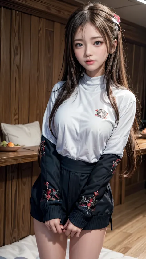 (((High school girls playing on the slopes))), (beautiful girl, Amazingly cute face, Idol Face:1.2), One snowboard, Detailed Snowboard, Captivate those around you, Outstanding Style, ((Detailed eyes and face, Professional photography techniques, Cinema Lig...