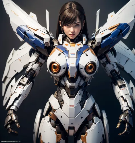 Textured skin, Super Detail, high details, High quality, Best Quality, hight resolution, 1080p, hard disk, Beautiful,(Super Heroine),Oppai Missile,beautiful cyborg woman,Mecha Cyborg Girl,Battle Mode,Girl with a Mecha Body,She wears a battle cyborg mech wi...