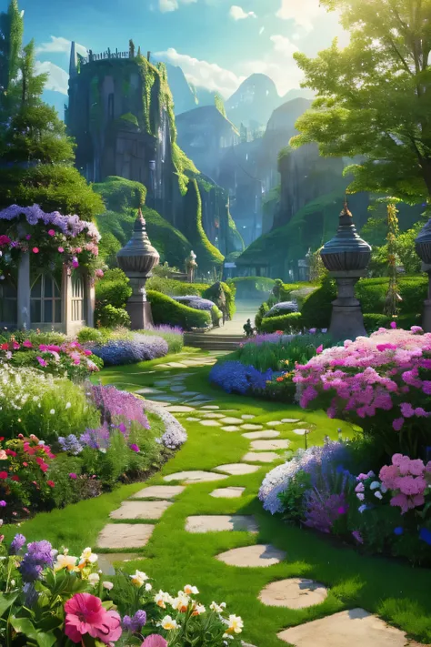 background, Fantasy, wonderful, Fantasy, garden, future, Don&#39;t draw people