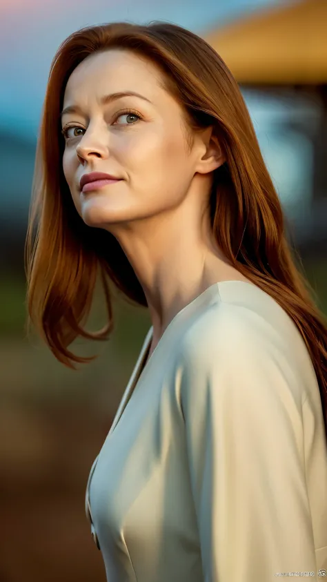 Fondo de pantalla de alta definición, sunrise ,RAW, A woman,37 years old , ( SFW), [ great detail: ( eyes :Miranda Otto),( Eyelids : vesper lynd),(between eyebrows:vesper lynd),(Eyebrows : Vesper lynd),(forehead: vesper lynd),(nose:Miranda Otto),(boca: Mir...