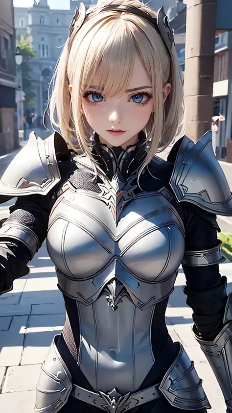 (random pose),(asymmetrical armor),(random hairstyle),(Thin type:1.5),(large breasts),(Highest image quality,(8K), Ultra-realistic, Best Quality, High quality, High Definition, high quality texture, high detailing, Beautiful detailed, fine detailed, extrem...