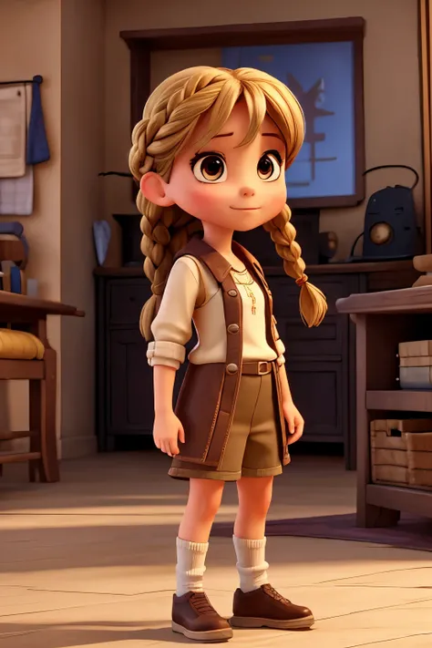 Character similar to the design of the Characters from the movie, but she is short and wears braids 