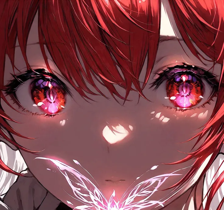 bright red eyes