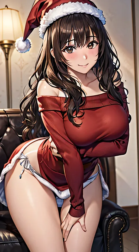 ((Tabletop, Highest quality, High resolution, , Pixel Perfect, 4K,))), 1 female teacher, single, alone, beauty、The whole body is visible、 ((Long Wavy Hair, bangs, Brown Hair)), ((Brown eyes, Beautiful eyelashes, Realistic eyes)), ((Detailed face, Blushing:...