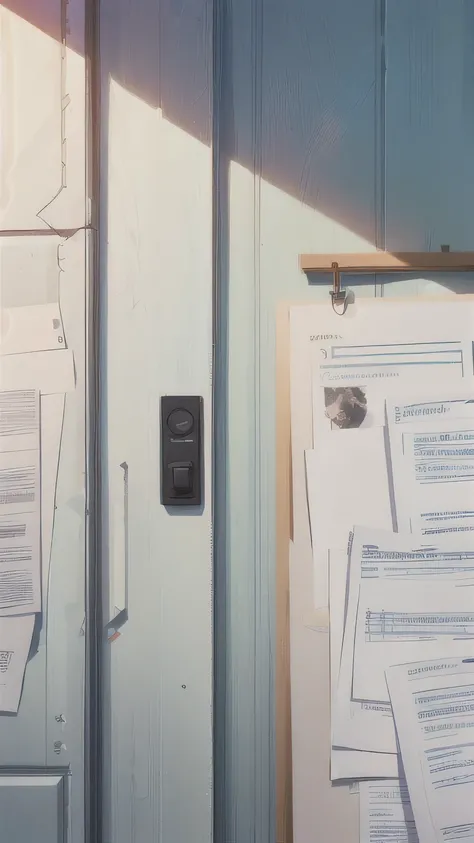 a bunch of papers with red circles, annotations and scratches, no texture, some dirty marks, animated film still, rendered in Cinema 4D, cartoon render pbr, keyframes, animated key shot, anime keyframe, ambient occlusion:3, sketchy paper, strong ambient oc...