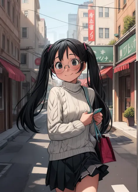 (masterpiece、Highest quality、Highest quality、Official Art、Beautiful and beautiful:1.2)、(One girl:1.3)Hatsune Miku、Twin tails,Beautiful breasts,Highest quality, Super detailed, figure,
One girl, Glasses, Black Hair, Long Hair, Happy, smile, View your viewer...