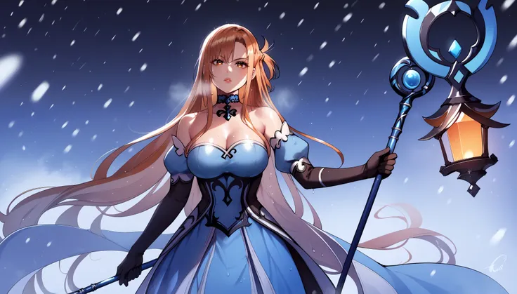 score_9, score_8_up, score_7_up, score_6_up, uncensored, Yuuki Asuna, absurdly long hair, orange eyes, orange hair, very long hair, lips, shiny skin, sweating, wet, wet hair, steaming body, heavy breathing, large breasts, detailed body, detailed eyes, expr...