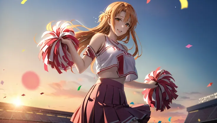 score_9, score_8_up, score_7_up, score_6_up, uncensored, Yuuki Asuna, absurdly long hair, orange eyes, orange hair, very long hair, lips, shiny skin, sweating, wet, wet hair, steaming body, heavy breathing, large breasts, detailed body, detailed eyes, sedu...