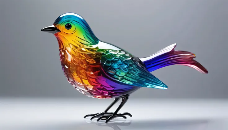 a crystal bird, colorful bird, detailed crystal bird, glass bird, prismatic bird, rainbow bird, iridescent bird, translucent bird, glass sculpture, crystalline bird, vivid colors, intricate details, photorealistic, 8k, high resolution, best quality, master...