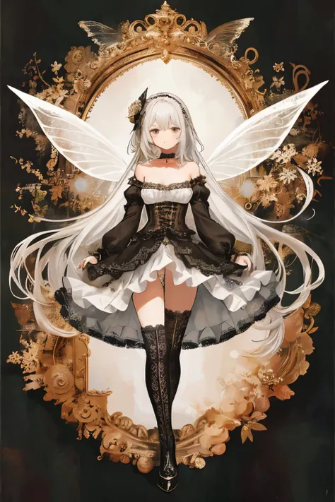  ((best quality)), ((masterpiece)), (detailed), 1girl, NSFW, long white grey hair, grey white eyes, very skinny, detailed, best quality, prominent collarbones, skinny arms, flat stomach, visible hip bones, small breasts, full body, blank white background, ...