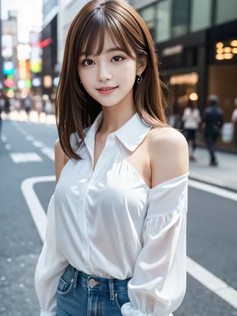 Ultra High Definition, Superior Quality, Premier Quality, ultra detailed, Photorealistic, 8k, RAW Photos, highest quality, masterpiece, Attractive girl, Stunning girl, Brown Hair, Shoulder Length Layered, asymmetrical bangs, K-pop Idol, Sophisticated girl,...