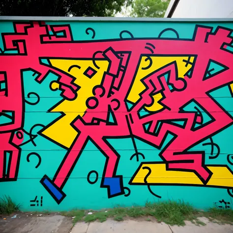 graffiti, painting, art by Keith Haring, masterpiece, intricate details, 