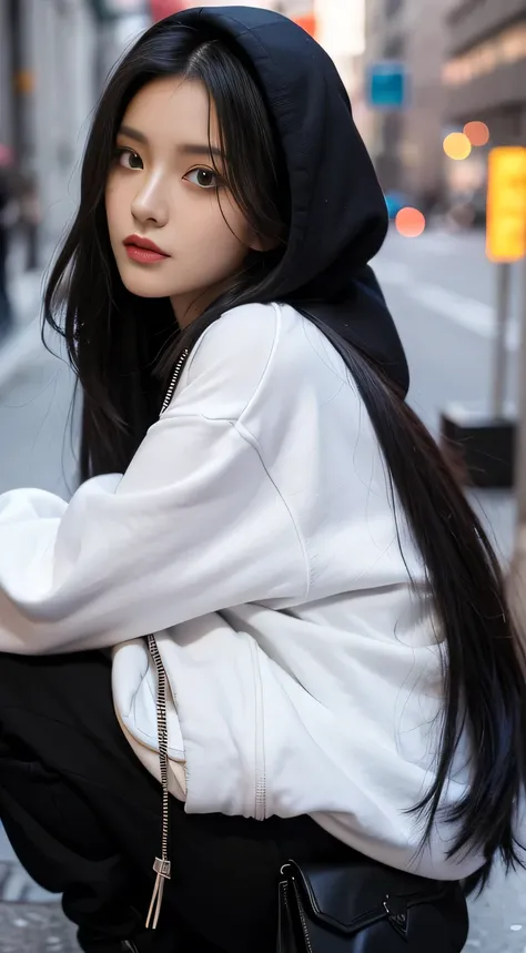 A man wearing a hoodie、Araf (Arav) A woman with long black hair poses for a photo, Ulzan, Larissa Manobar, Sakimichan, Watch Live 666, tzuyu from times, Black Pink&#39;Larissa Manoban, Inspired by Ma Yuanyu, Use your index finger, Lee Ji-eun plays the supe...