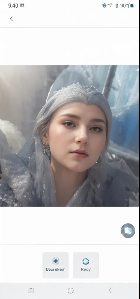 A regally frigid cold queen shrouded in an aura of frosty elegance. Her icy gaze pierces the soul, every inch of her shimmering with icy brilliance. Her flowing robes cascade like frozen waterfalls, delicate but menacing. This meticulously detailed paintin...