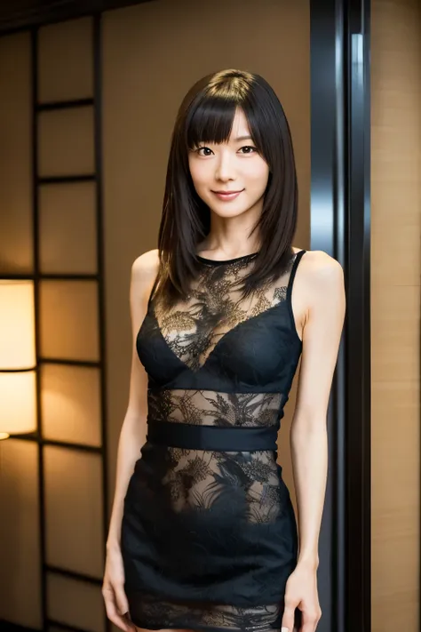 a skinny japanese woman, {30|40} years old, 1girl, cute face, slight smile, ((detailed face, detailed eyes)), black {short|long}...