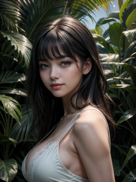 (ultra realistic) , (illustration), (increase resolution), (8K), (extremely detailed), (best illustration), (beautiful detailed eyes), (best quality), (ultra-detailed), (masterpiece), (wallpaper), (detailed face), 1 girl, black straight hair, plump breasts...