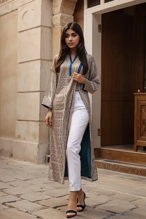 Beautiful Arabic female in traditional clothes 