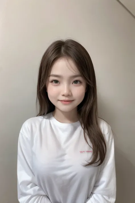 adorable, 1 girl, (face to face), 10 years old, baby face, happy, half body portrait, (face details: 1), (eye details:1), ((big breasts)). wearing transparent transparency long shirt, .. Cute posed. proportional body. Ultra High Res. realistic: 1.4, UHD