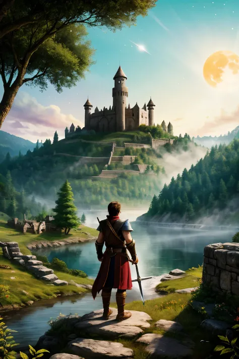 In the land of Mystoria, where the skies were painted with hues of lavender and the forests whispered ancient secrets, there existed a tale of bravery and magic woven into the very fabric of the realm. It began in the humble village of Evergreen, nestled a...