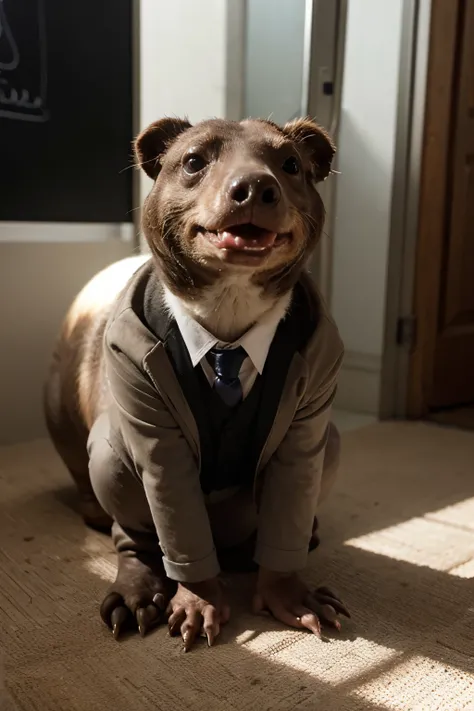 Picture of a Platypus Wearing a Suit 
