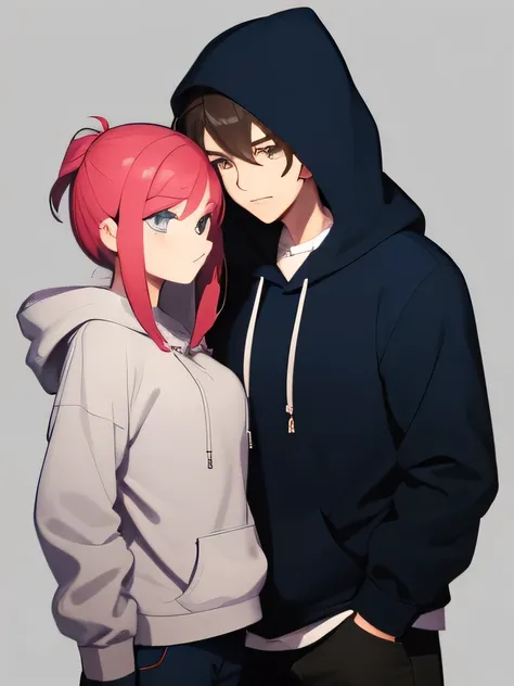 A hoodie girl and a hoodie boys friendship 