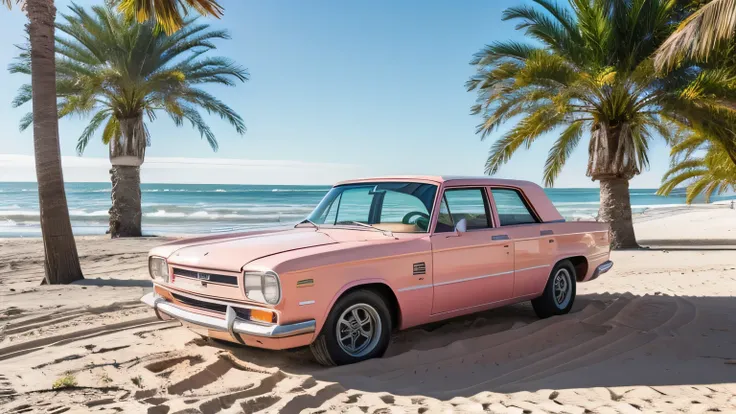 California　beach　chill　Pink　Orange