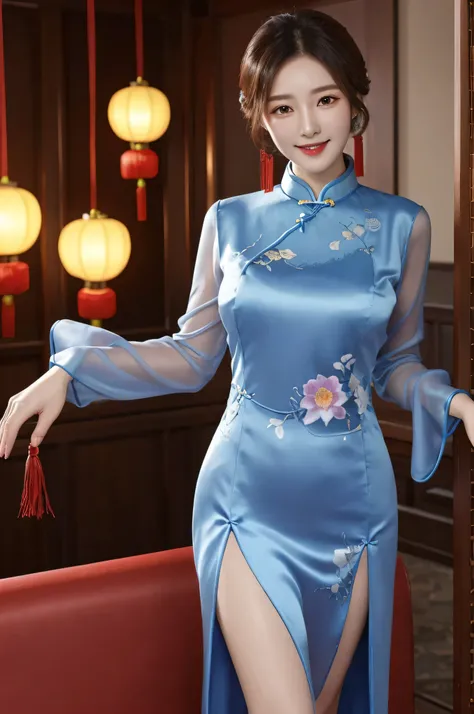 ch30ngs4m_1, best quality, masterpiece, illustration, Practical, photo-Practical, Astonishing, Fine details, Ridiculous, Huge file size, Extremely detailed, high resolution, Extremely detailed CG unity 8k wallpaper, Not suitable for working hours, Sexy, Ch...