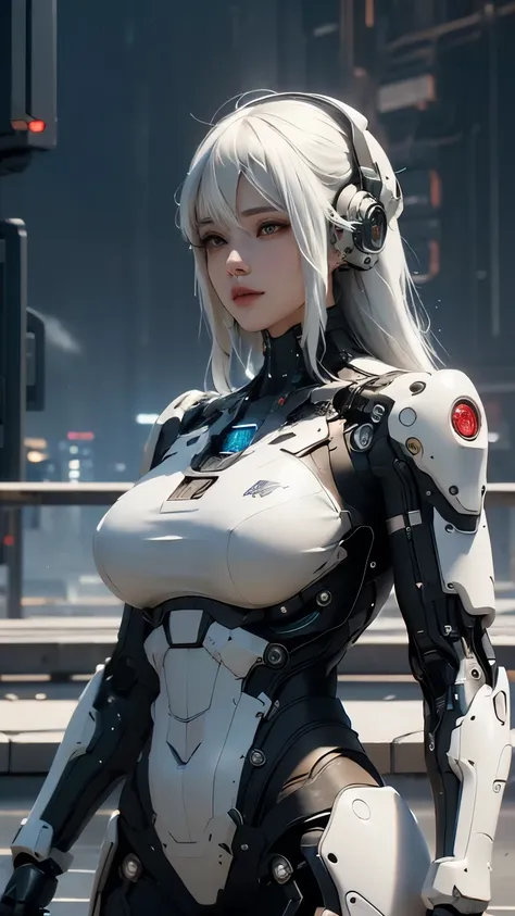 very big tits ((Masterpiece, The best quality)), illustration, 8K ultra detailed, realist, clear focus, Highly detailed, Pro Lighting, White details, Rainbow Color BREAK, Factory Long Rise, large mechanical robot structure, microchip, computer, ((glow)), i...