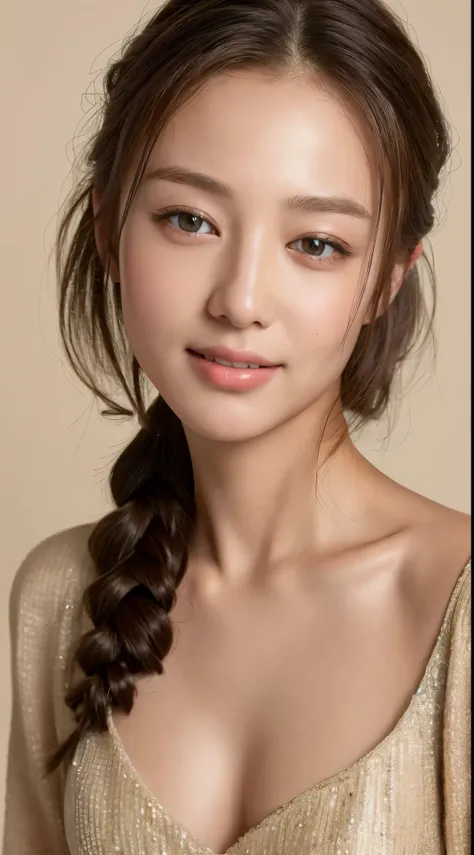 ((Highest quality, 8K, masterpiece: 1.3)), One girl, The beauty of slim abs: 1.2, (Hairstyle Casual, Small breasts: 1.2), dress: 1.1, Super detailed face, Delicate eyes, double eyelid, smile, Home