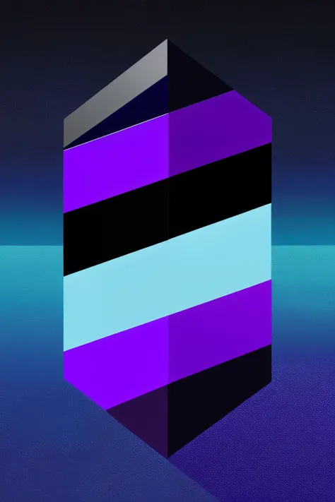 ((Best Quality)), ((Masterpiece)), (detailed), a logo for a minecraft server with the colors blue purple and black