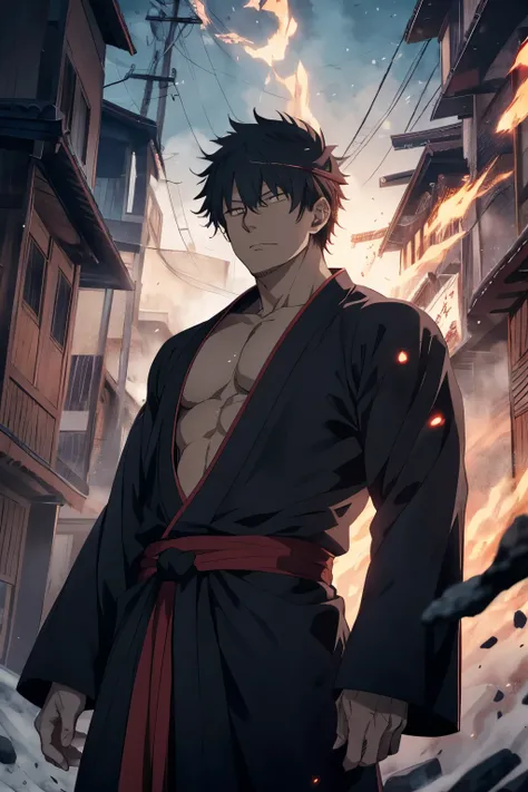 Satoru Gojo, the extraordinary Jujutsu Sorcerer, clad in the iconic Akatsuki Manto, presents an ultra-realistic scenario unfolding in a 4K image that encapsulates the captivating quality of the Jujutsu Kaisen anime. With intricate details that bring every ...