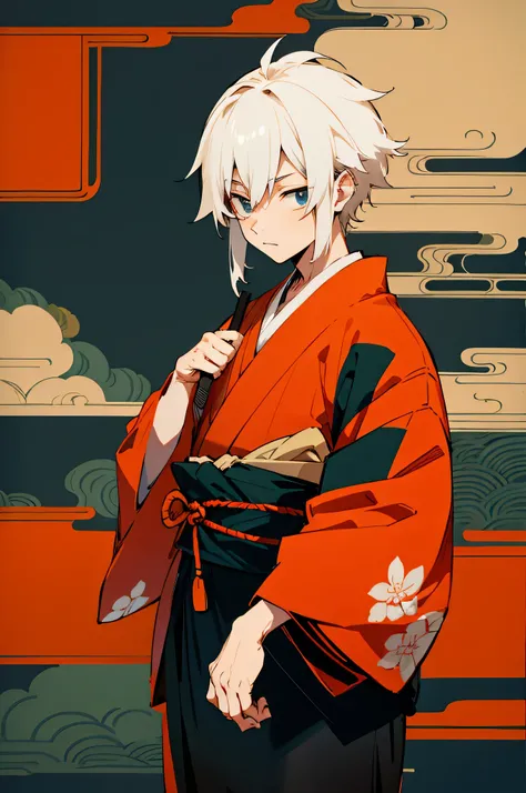 Kimono, Male, Edo Period, Japanese Background