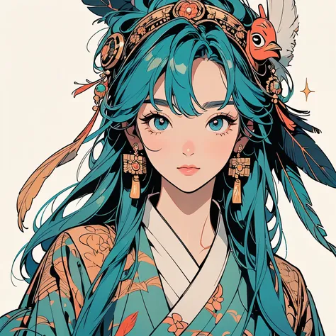 kimono, 完璧なkimono, 詳細なkimono, first-class, Super detailed, White background only, (((Super detailedな装飾))),One Woman, Perfect Face, Faint lighting, (((head shot))), Super detailedな髪、(((Sparkling Eyes))),mysterious, Golden Belt, The wind is blowing, Appariti...