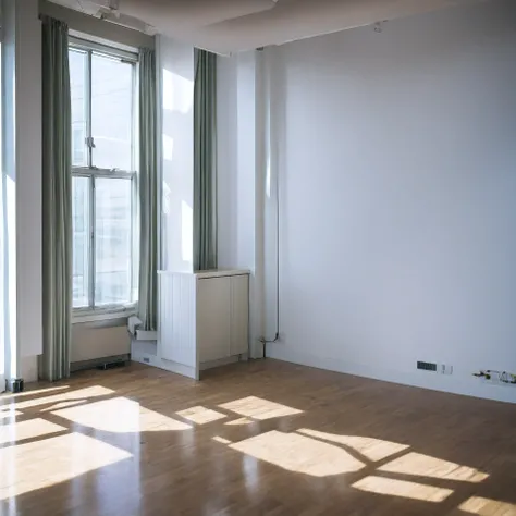 Apartment Studio、White wall、Flooring、window、bright