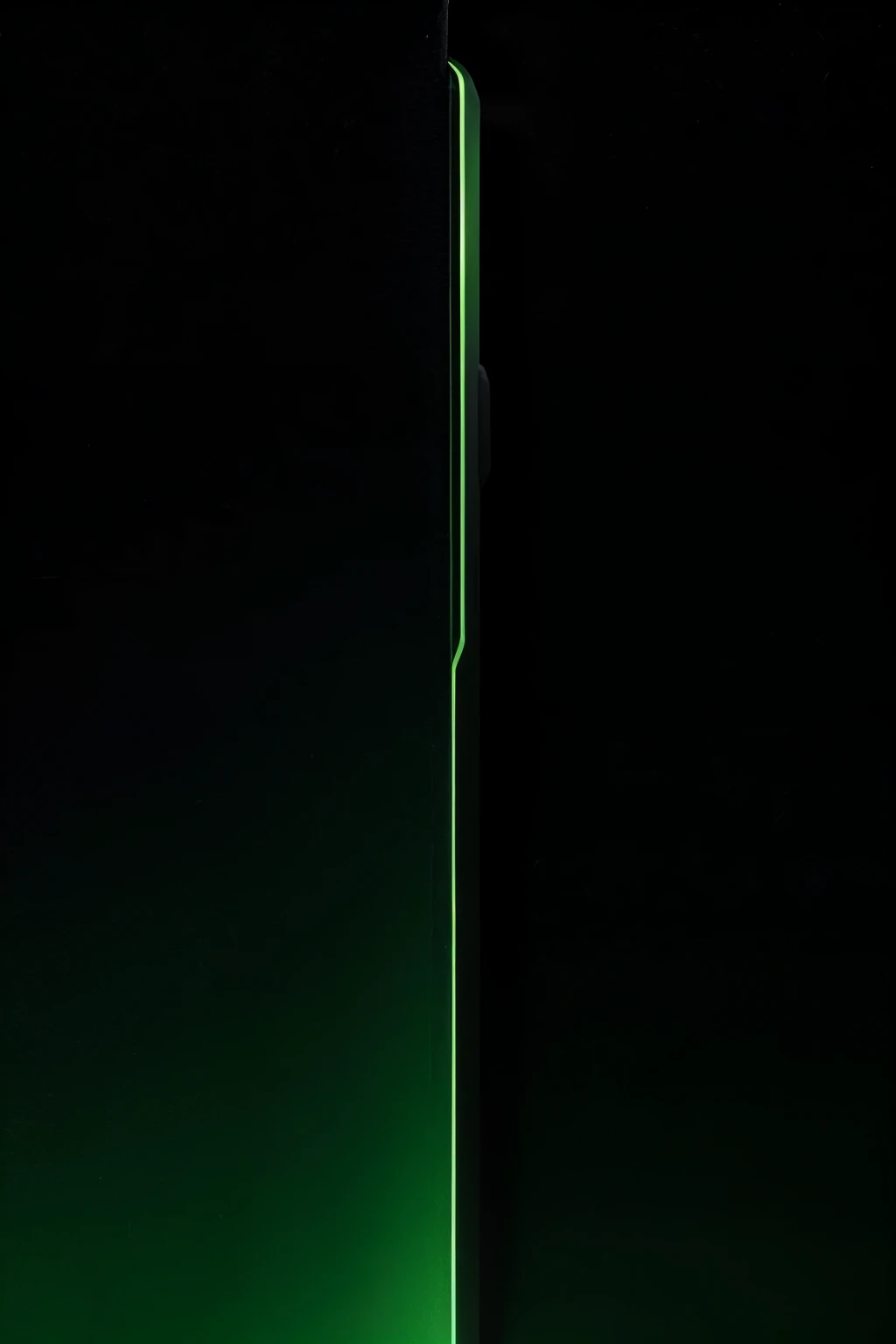 cell phone black background and green details