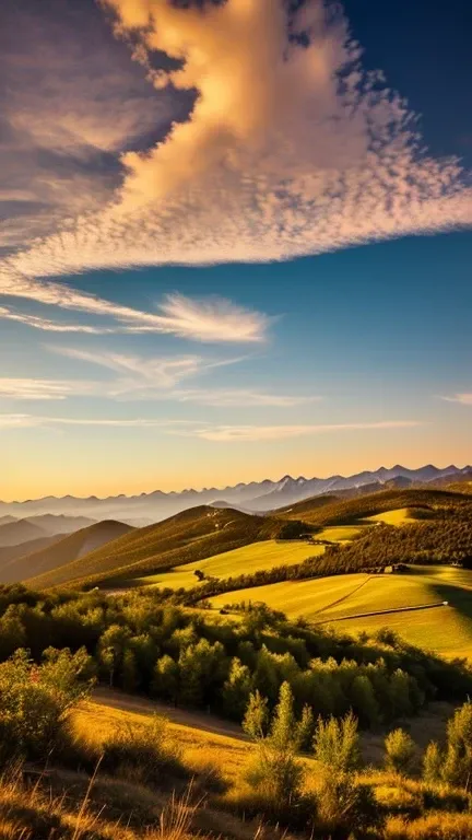mountains with beautiful skies