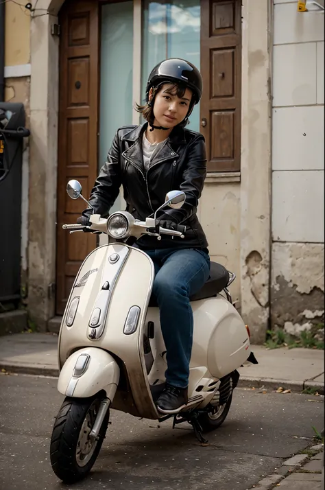 photo of me riding a Vespa