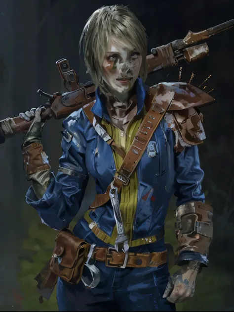 ((ultra detaild, work of art, best qualityer))
 re4ashley, 1 girl, standing alone, hair blonde, in a winter wonderland, cowboy shot, winter clothing, ssmile