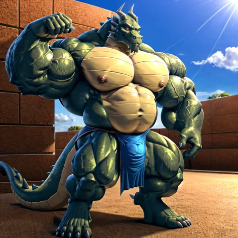 shendu, eastern dragon king, male dragon, eastern dragon,hefty body, with very big muscles, hulking, huge, colossal body, extremely strong, huge abdominal muscles, hefty abs, pecs, plump big muscle abs, Strong and robust muscle abs, daddy body muscle-gut a...