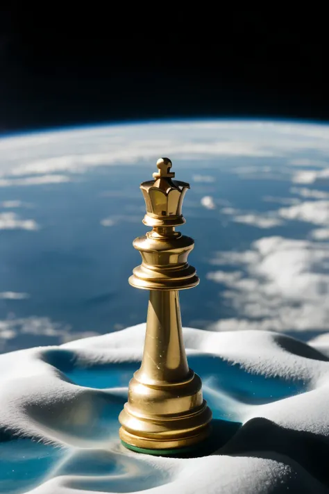 chess pieces in space