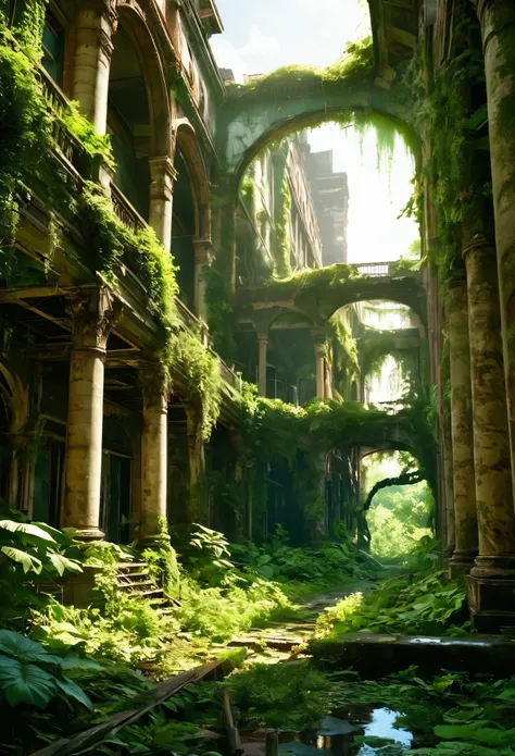 Last of Us,A world in decline,ruins,Blend in with nature,huge architecture,