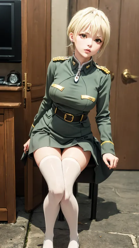 A female officer is raped by a male soldier、Forced sex、(masterpiece: 1.3), (Maximum resolution: 1.2), (Ultra HD TV: 1.2), Cinematic Light, 8K resolution, Detailed facial features , (Sharp focus: 1.2）,Perfect Style, Beautiful Face, Acura, Anatomically corre...