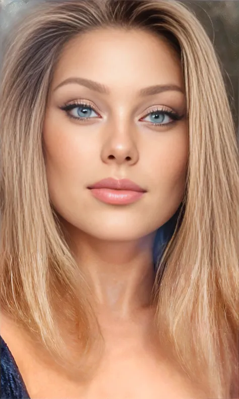 Young European , delicate features , gold hair and blue eyes , rare beauty (ultra resolution) , (ultra detail of skin texture) , (maximum detail of mouth and eyes) , 32k , Photorealista
