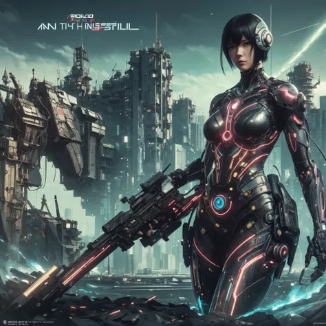 ghost in the shell in the style of 90s vintage anime, robotics, scifi, futuristic, surrealism, akira style, advance suit, detailed line art, fine details, greg rutkowski makoto shinkai kyoto animation key art feminine eye-level shot