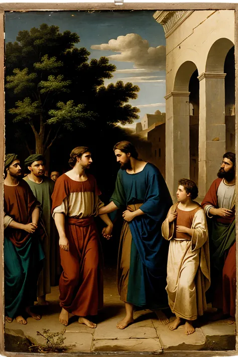 eight images of a case similar to the parable of the prodigal son