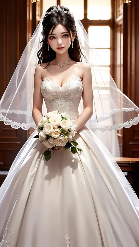 Beautiful bride, a-line bridal dress 