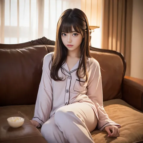 (Best-quality, Masterpiece, Ultra-High-Resolution, (Photorealistic:1.4), Raw Photo, depth of field, professional lighting, perfect anatomy, extremely details), 1girl, 15-years-old, the most famous Japanese idol, (extremely cute face like the most popular J...