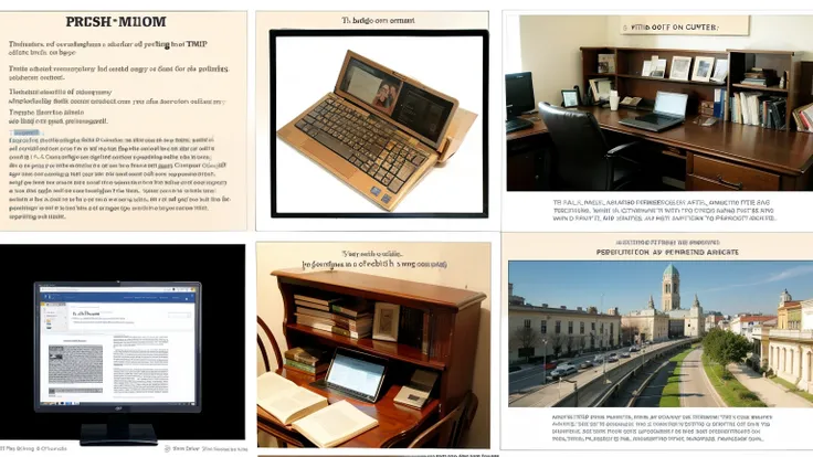 A collage of old manuscripts and a modern computer screen, for ppt background